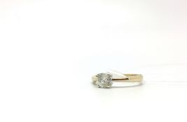 Single stone diamond ring, brilliant cut diamond claw set, estimated diamond weight 0.50ct, in