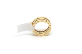 Bvlgari B.Zero1 18ct ring, 8mm wide sprung band, full marked and signed, with Bvlgari box, ring size