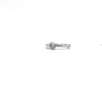 Single stone diamond ring, brilliant cut diamond collet set, estimated diamond weight 0.34ct, in