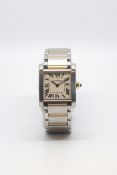 Cartier Tank, steel and gold case, 2465