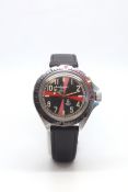 Gentlemen's military Bostock Radio Communication watch circa 1970s. The watch has a red and black