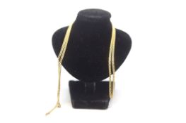 An 18ct yellow gold chain (Missing Clasp). Weighing 14.64gr