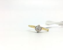 Oval cut diamond ring, oval cut diamond claw set, estimated diamond weight 0.55ct, in yellow and