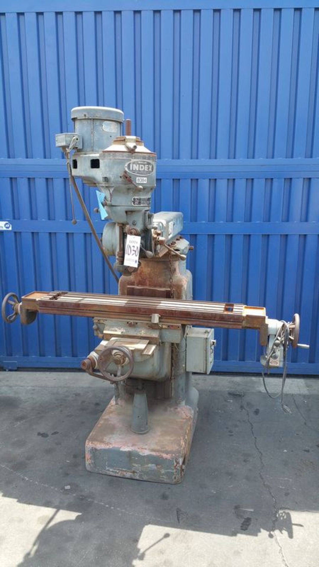 9" x 46" Used Wells Index Vertical Mill, Mdl. 847, Servo Table Feed, One Shot Lube System, Spray