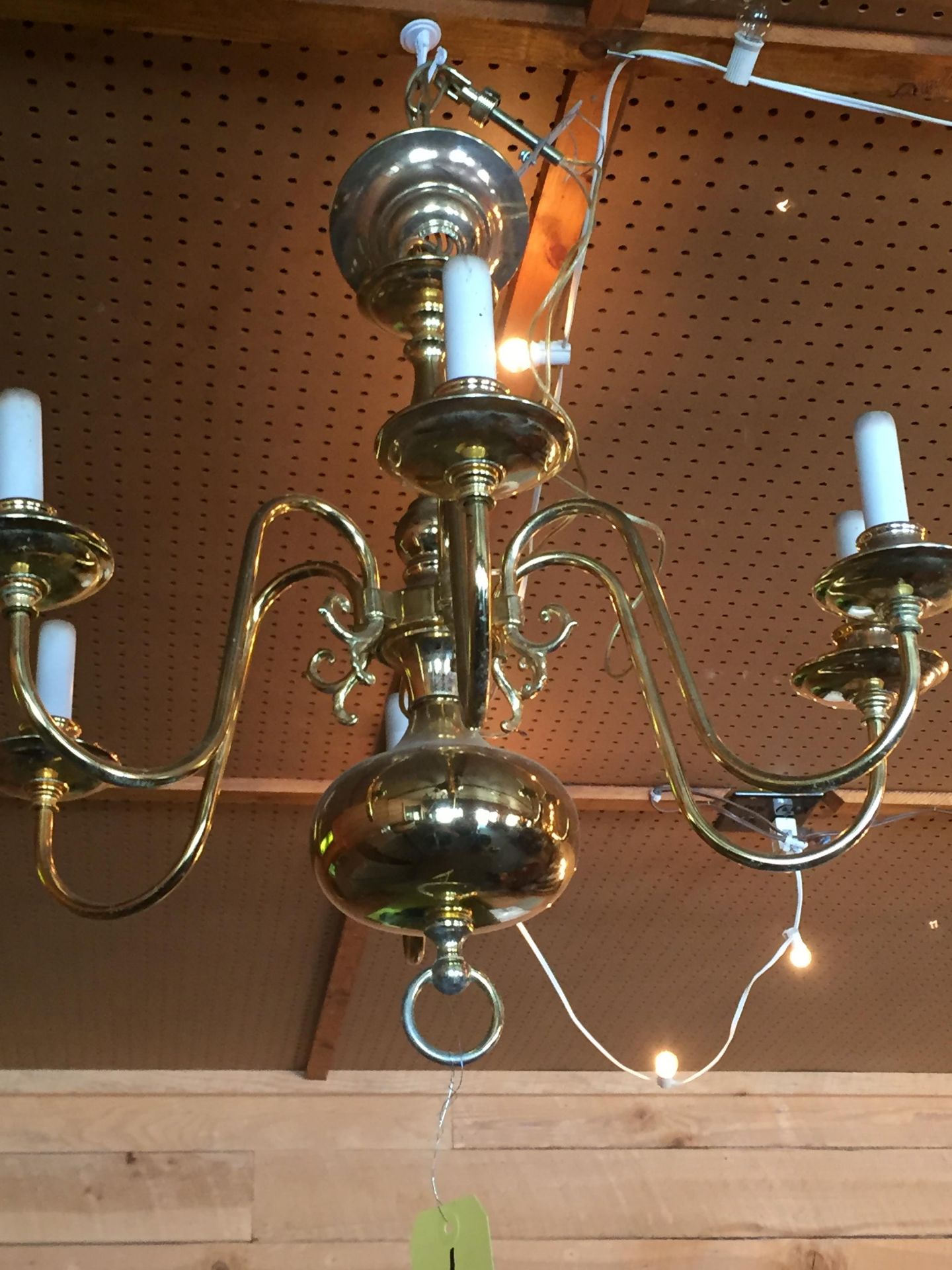 Chandelier Brass 6 candle 24"