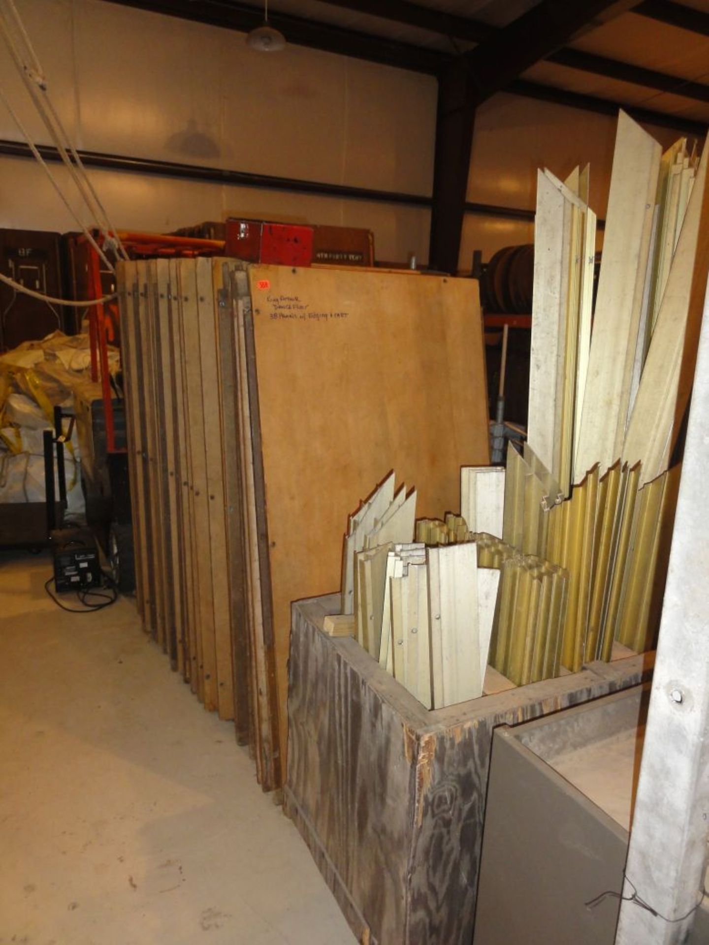 3x6' Hardwood King Arthur dance floor 38 panels with edging and  cart (some skrews)