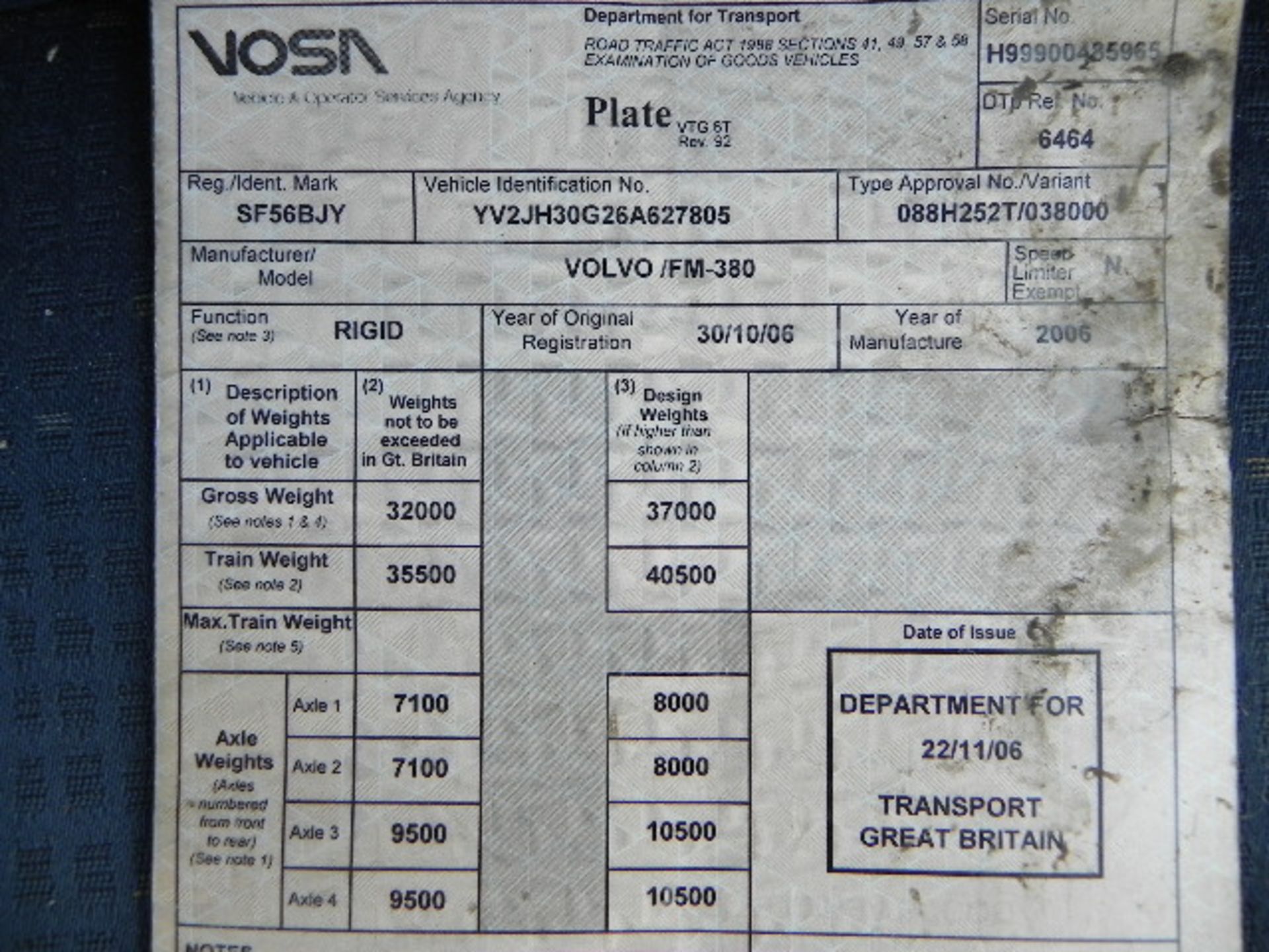 2006 VOLVO 380 8X4 HOOK LOADER - Image 14 of 28