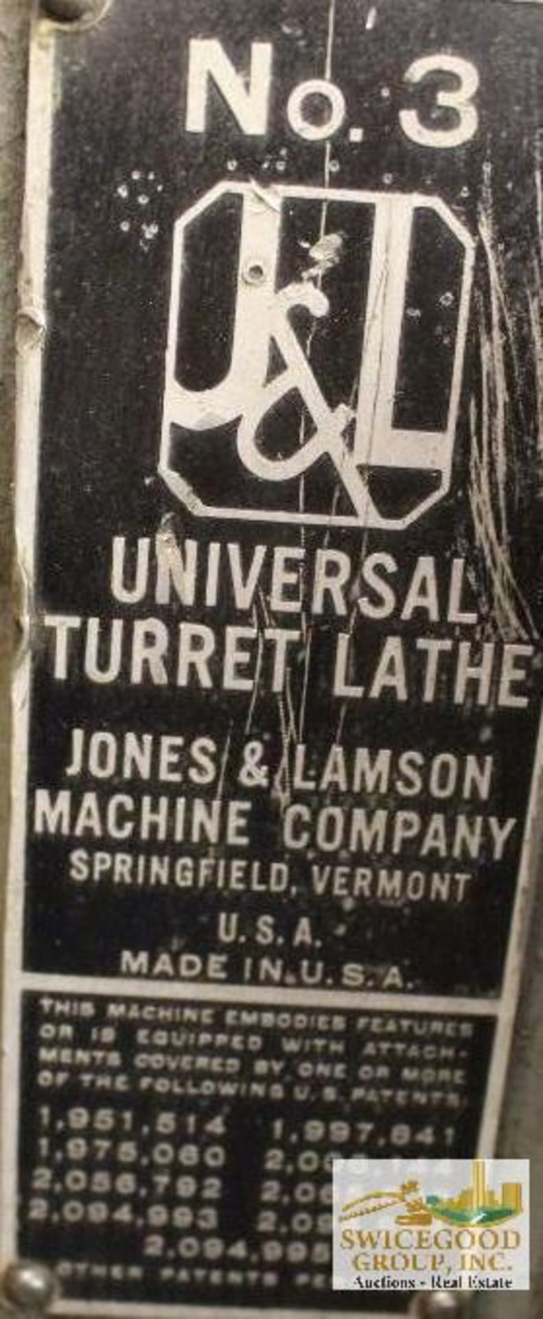 Jones & Lamson No.3, Universal Turret Lathe - Image 8 of 8
