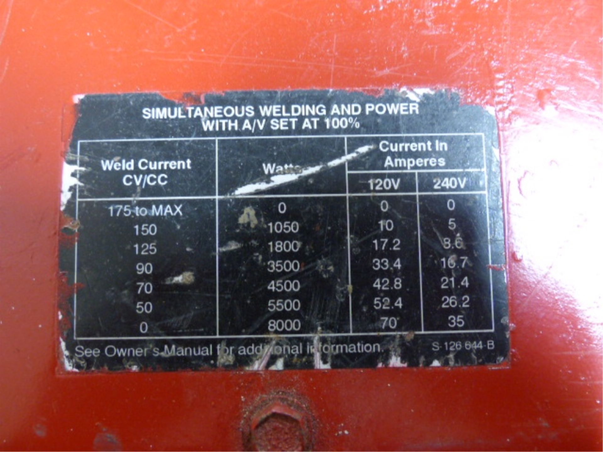 CANOX REDCAT II GAS WELDER/GENSET ONAN 16HP GAS ENGINE. ELECTRIC START. 8000W AUXILLARY POWER. - Image 7 of 11