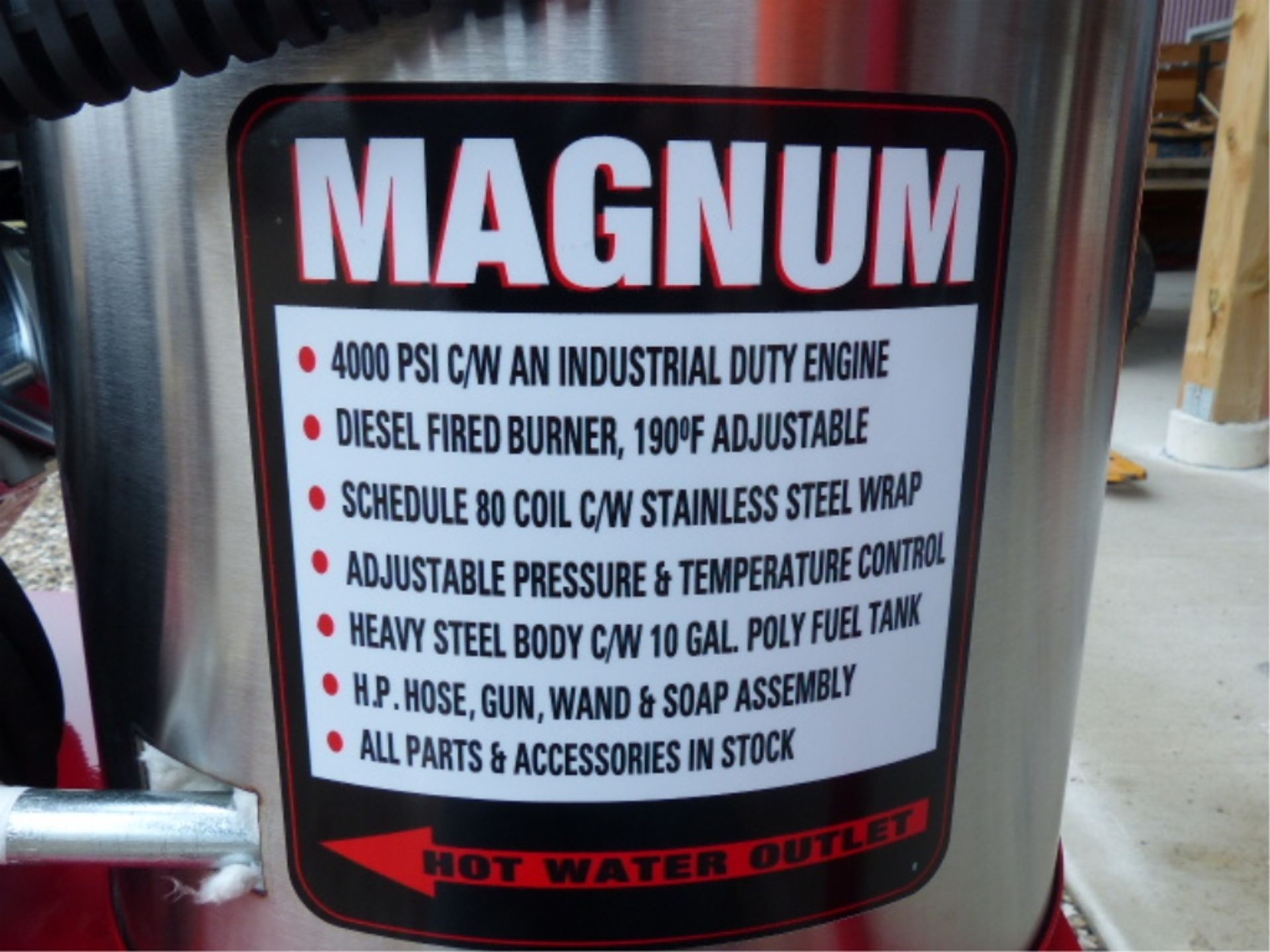 EASY-KLEEN MAGNUM 4000 GOLD HOT WATER PRESSURE WASHER - Image 8 of 10