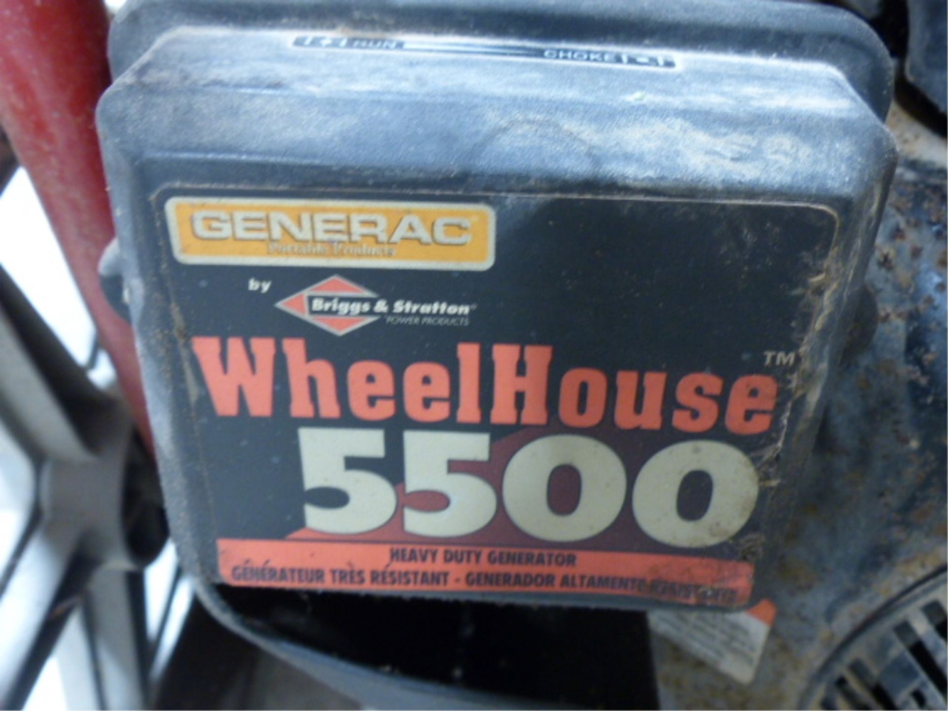 GENERAC WHEELHOUSE 5500 GAS GENERATOR - Image 8 of 9