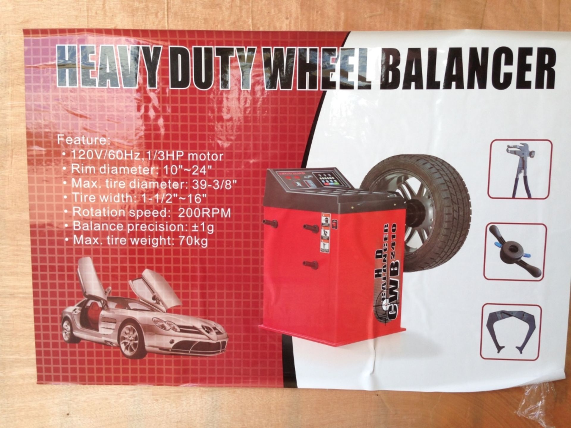 NEW HEAVY DUTY WHEEL BALANCER - Image 2 of 2