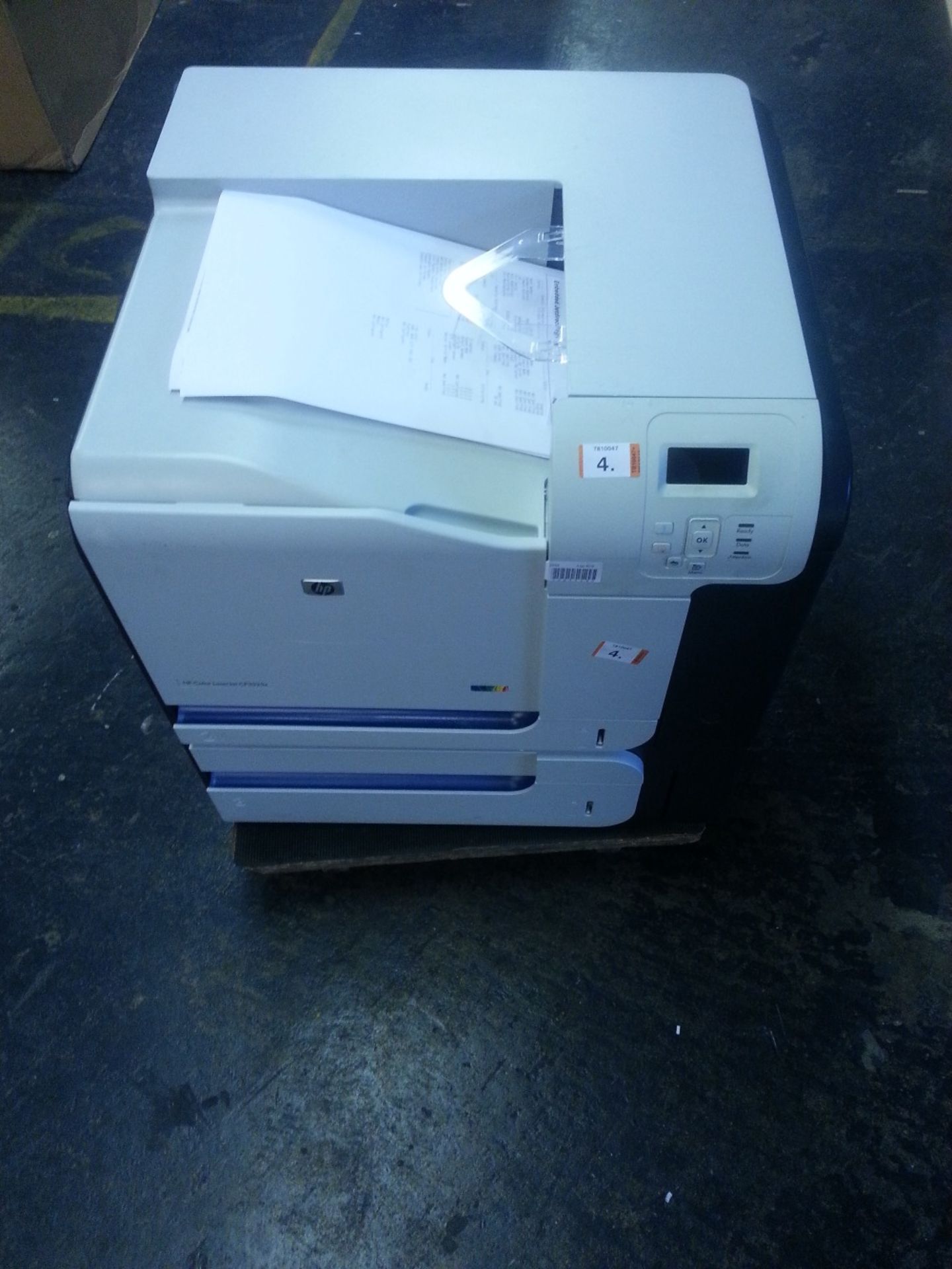 HP Color LaserJet CP3525 Printer - USB - Network - Secondary Paper Tray- Test Page Ok