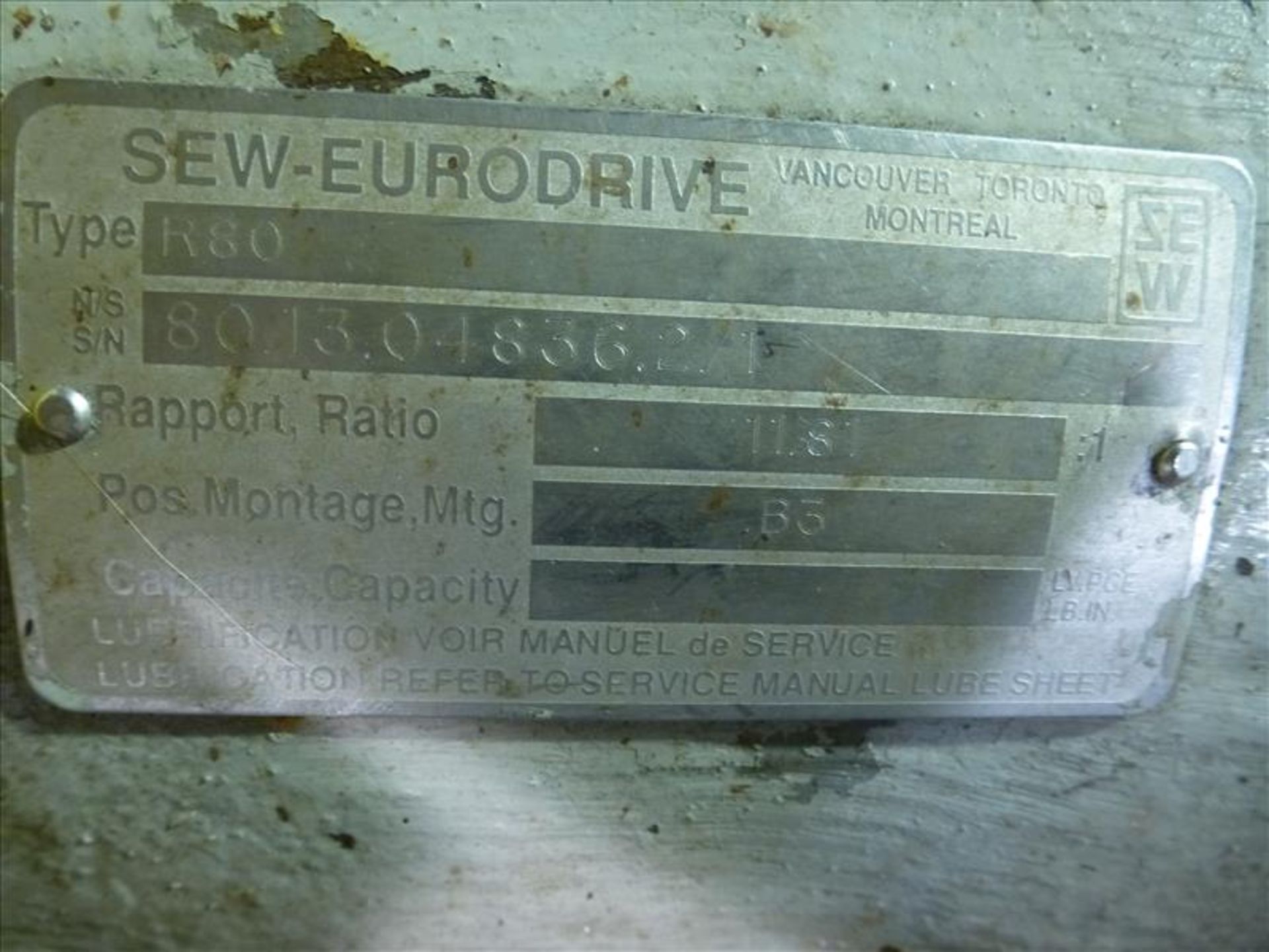 Waukesha s/s positive displacement pump, mod. 180-U2, ser. no. 238198-99 with 15 h.p. Eurodrive VSD, - Image 4 of 5