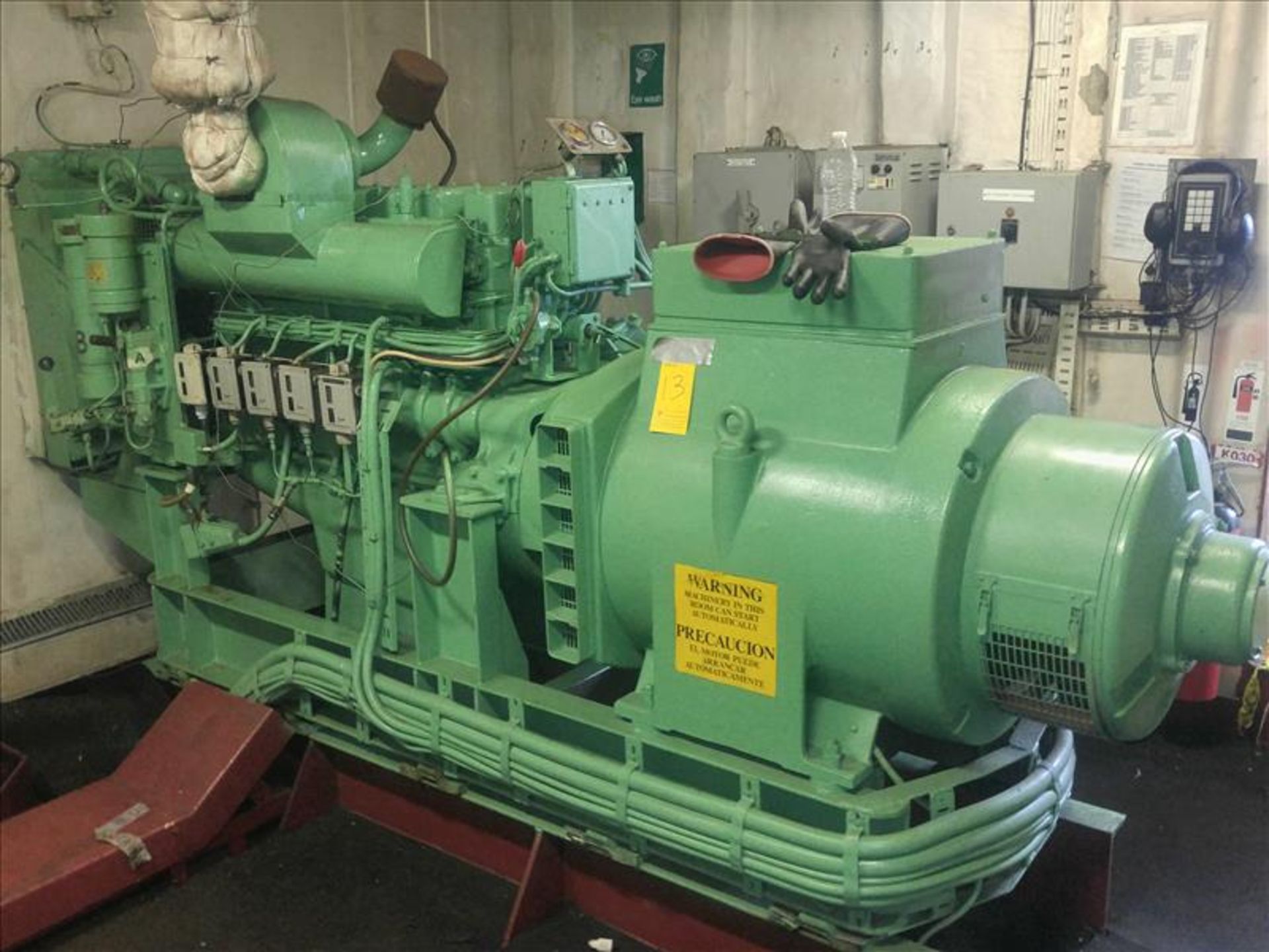 Nebb Backup Generator No: 38401/7, Type: MC 504 A, V: 440, A: 262, kVA: 200, rpm: 1800, Hz:60