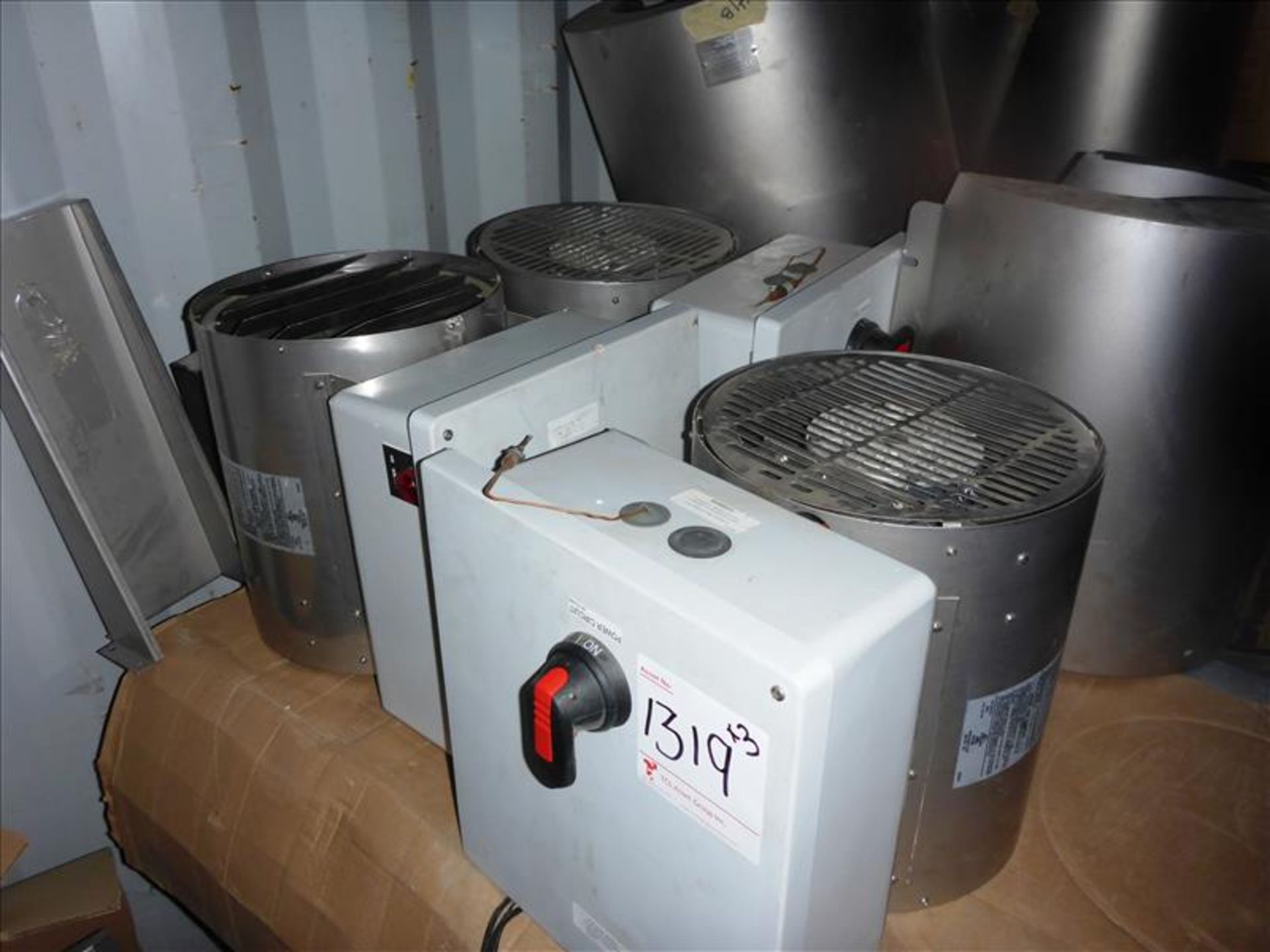 (3) Reznor unit heaters, model EWHB7AK2-BA5A-BB13, wash down & corrosion resistant (Tag No. 1319)