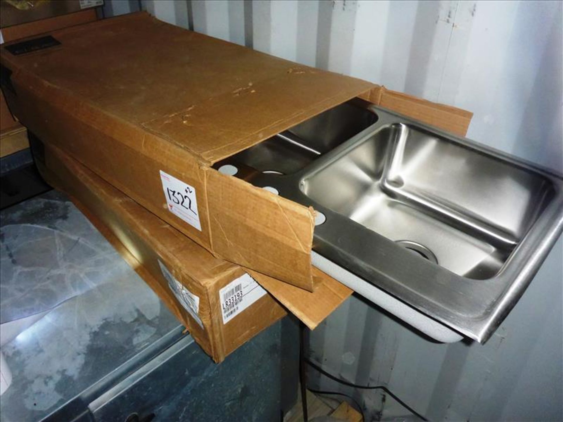 (2) new Elkay 2-compartment s/s sinks (Tag No. 1322)