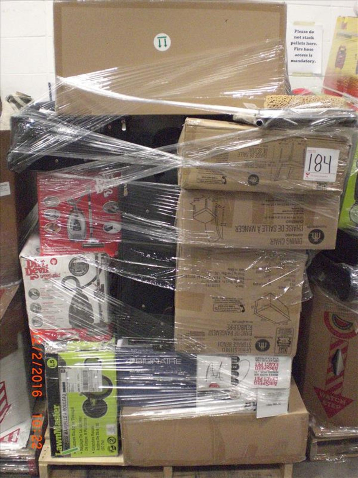 Pallet of general merchandise