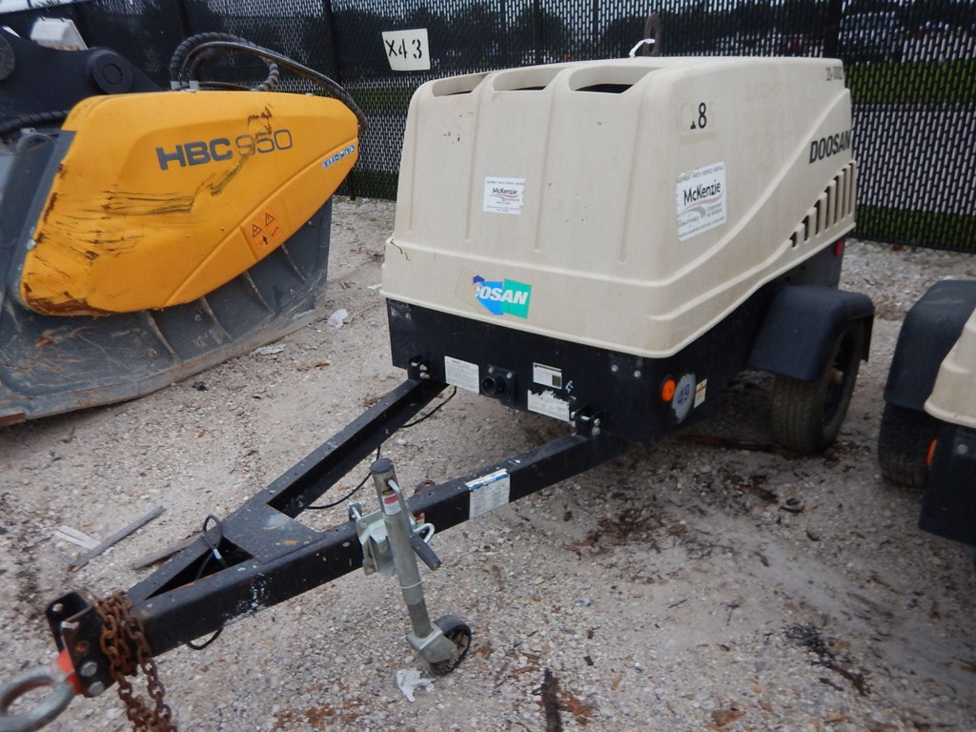 2013 Doosan Model C185 Air Compressor 937 Hours | 185 CFM, DIESEL ENGINE, S/A, VIN# 451735UBXD95