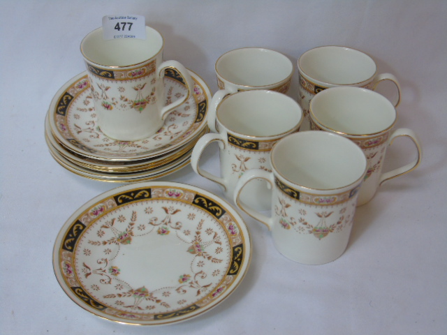 Large Meakin tea and dinner service with a 1970's orange pattern and 6 Elizabethan coffee cups and - Image 5 of 6