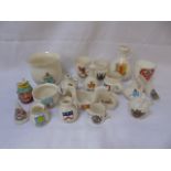 A collection of crested ware to include Goss