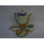 Oriental egg shell 6 place tea set