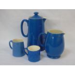 4 Pieces of blue Moorcroft teaware