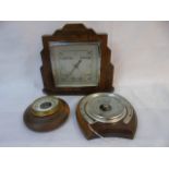 3 Wooden cased barometers