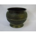 Bronze planter. Approx 8" dia and 7" tall