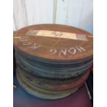 Quantity of various vintage film reels