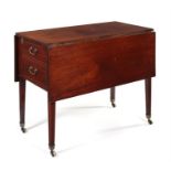 An unusual late George III mahogany drop flap metamorphic deception/cellaret table.