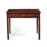 A George III carved mahogany side table.