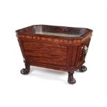 A large Regency mahogany octagonal wine cooler.