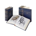 The complete 6 volumes of the Irwin Untermyer Collection in blue calf leather heightened in gilt