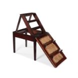 A Regency mahogany metamorphic library stool/steps.