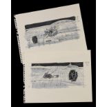 STAR WARS - EP VI - RETURN OF THE JEDI (1983) - Hand-Drawn Storyboards - SB 89 (1) + (2) Hand-