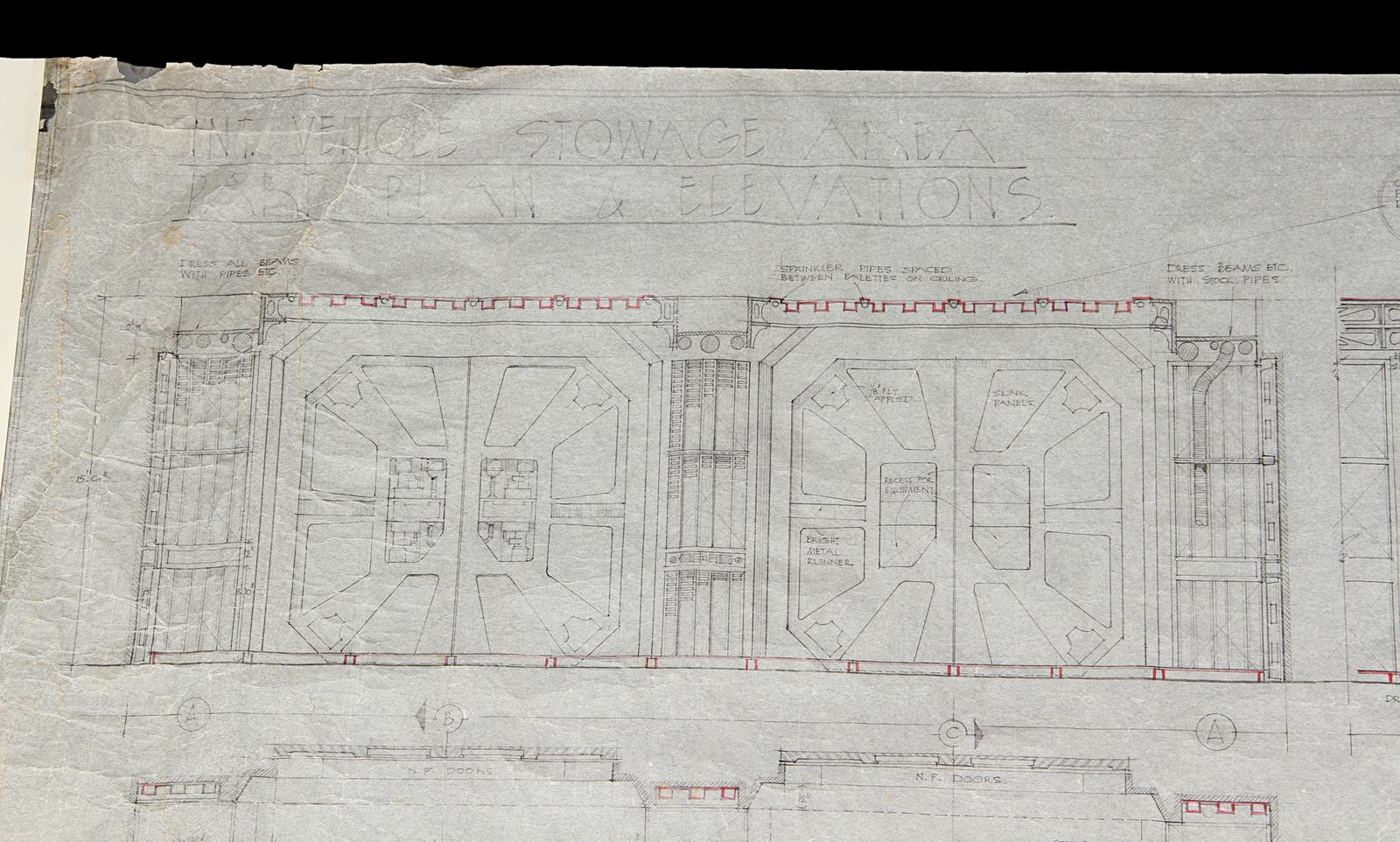 ALIEN (1979) - Hand-Drawn Nostromo Hangar Pencil Illustration A hand-drawn pencil set illustration - Image 4 of 11