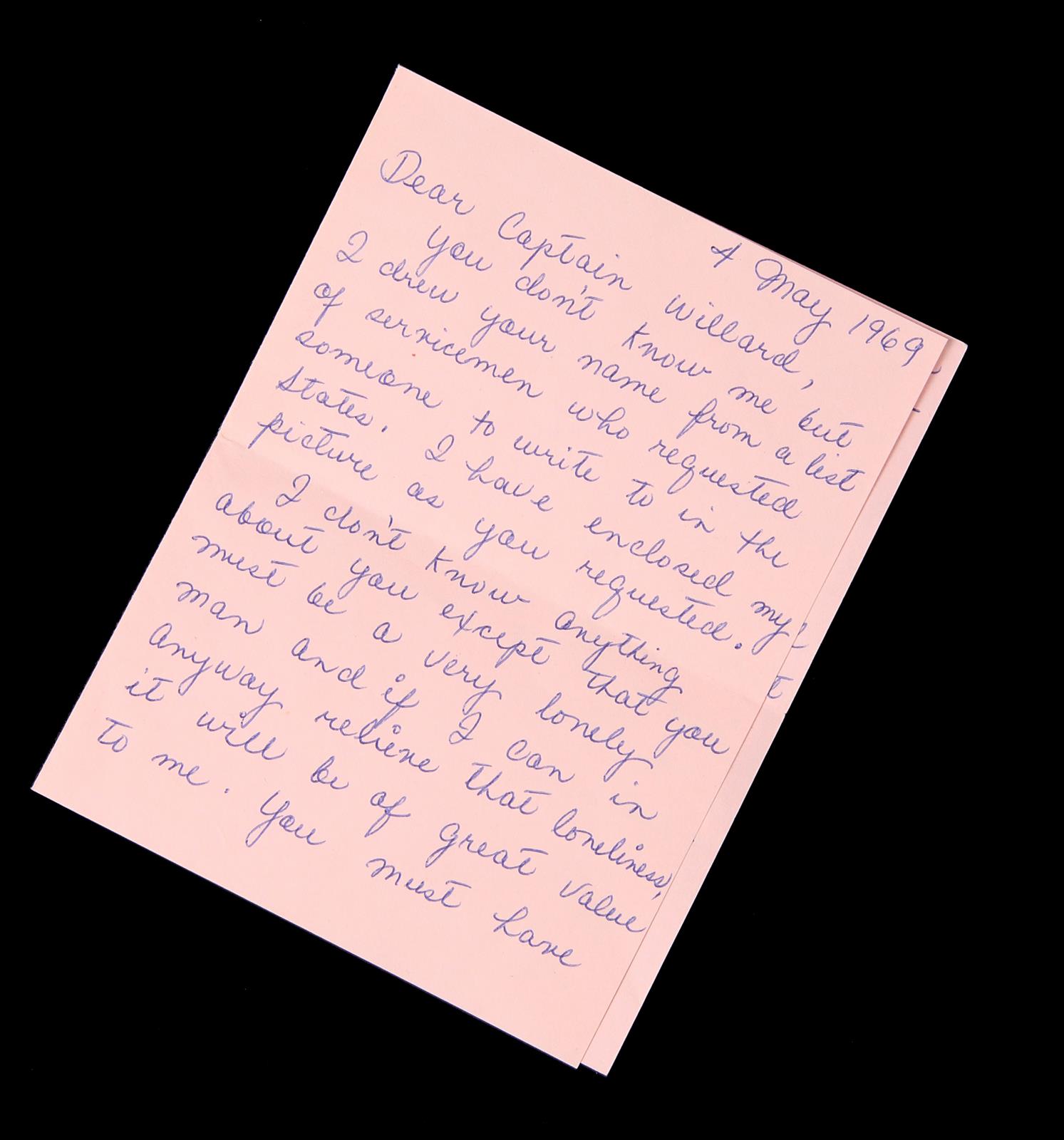 APOCALYPSE NOW (1979) - Captain Willard's (Martin Sheen) Letter and Newspaper Captain Willard’s ( - Image 2 of 10