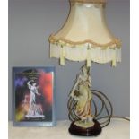 A Florence Sculture D'arte Giuseppe Armani figure lamp base and 2002 catalogue.