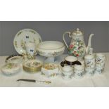 An Aynsley part coffee service in the Pembroke pattern comprising coffee pot and six coffee cans &