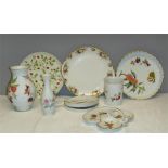 A quanity of ceramics including Royal Worcester Evesham pattern vase, pastry dishes, bon bon dish,