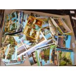 A quantity of postcards.