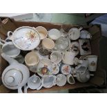 A quantity of assorted Royal Commemorative china to include jug, tea pot, mugs etc.