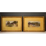 Alfred Durham, Forge Valley, pair of watercolours, both signed lower right.