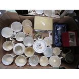 A quantity of commemorative ware, to include Royal Coronation mugs, tea set, dishes etc.