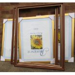 A group of modern frames, some glazed beech frames.