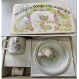 A Wedgwood Mrs Tiggy Winkle Nursery Set, in the or