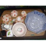 A group of ceramics including a miniature tea set, Victorian bowl, blue and white boel, a