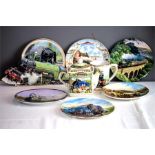 A quantity of Railway collectors plates, including four Royal Doulton, Golden Age of Travel Sadler