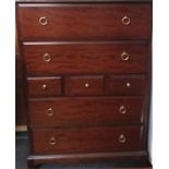 A mahogany bedroom suite including chest of drawer